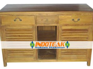 Teak Buffet And Cabinet