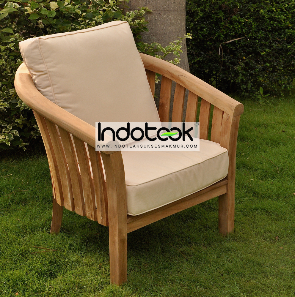 Teak Deep Seating Lounge Sofa Outdoor Arm Chair